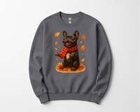 Load image into Gallery viewer, French Bulldog Autumn Sweatshirt, Cozy Fall Dog Shirt, Pet Lover Gift, Seasonal Canine Apparel
