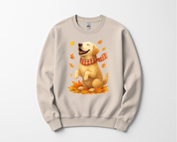 Load image into Gallery viewer, Yellow Labrador Shirt, Autumn Dog Sweatshirt, Labrador Lover Gift, Cozy Canine Apparel, Fall Clothing for Dog Moms

