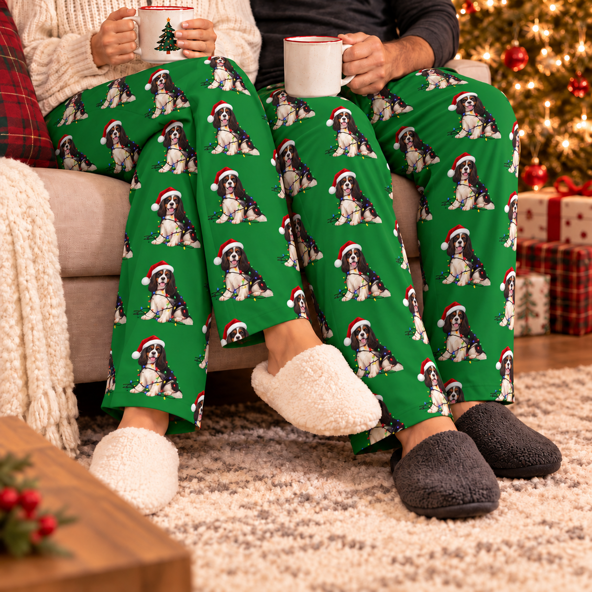 Tricolor Cavalier Christmas Pajama Pants