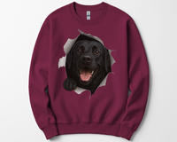 Load image into Gallery viewer, Peeking Labrador Sweatshirt - Use Code FALL15 at checkout for 15% Off.
