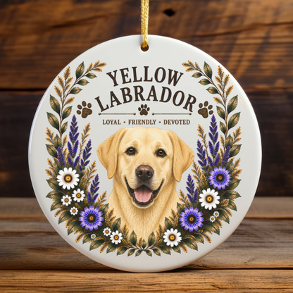 Yellow Lab Ornament, Labrador Retriever Lover Gift, Yellow Lab Mom Gift, Dog Breed Keepsake