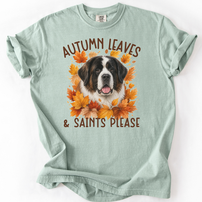 Personalized Fall Dog Shirt Custom Pet Photo Autumn Comfort Colors Tee