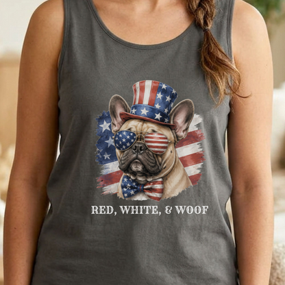Patriotic French Bulldog Tank Top