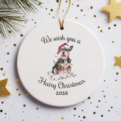 Christmas Norfolk Terrier Ornament, Christmas Lights Dog Keepsake