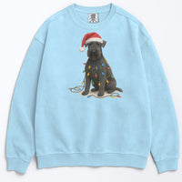 Load image into Gallery viewer, Kerry Blue Terrier Christmas Sweatshirt, Holiday Dog Lover Sweater, Cozy Festive Apparel, Santa Hat Dog Gift, Pet Parent
