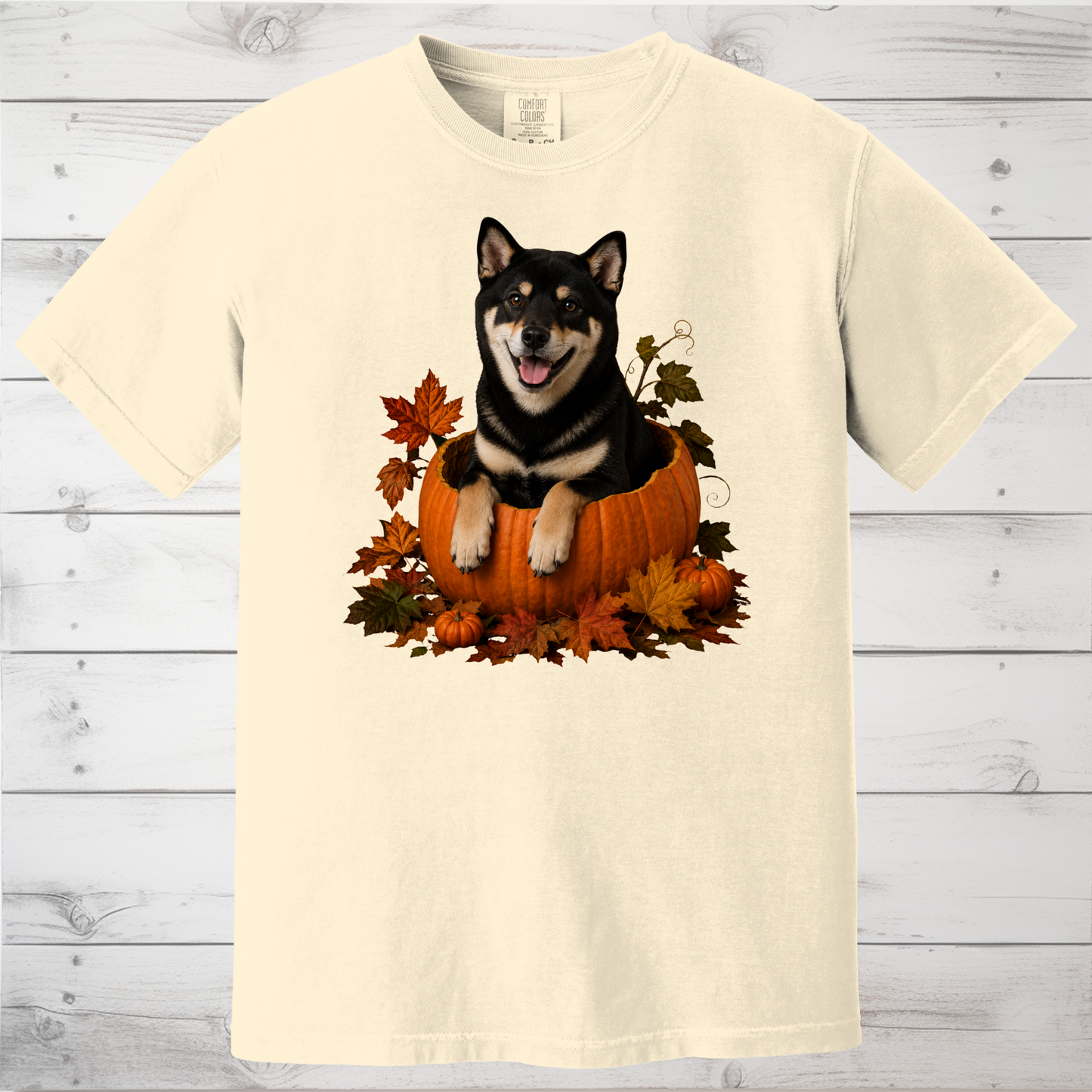 Black Shiba Inu Pumpkin Shirt