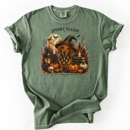 Red Dachshund Spooky Season Dog Mom Halloween Shirt