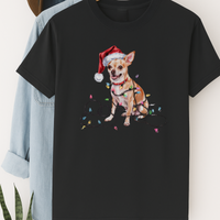 Load image into Gallery viewer, Christmas Chihuahua Shirt, Christmas Dog Tee, Christmas Lights Dog Tee, Chihuahua Mom Tshirt, Gift for Dog Lover, Chihuahua
