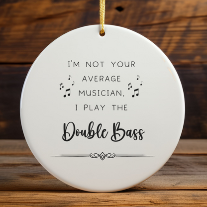 Funny Double Bass Ornament Musician Christmas Gift Orchestra Bass Player Decor