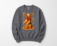 Load image into Gallery viewer, Bracco Italiano Fall Shirt, Autumn Dog Sweatshirt, Dog Lover Gift, Cozy Pet Apparel, Bracco in Leaves, Gift for Pet Lovers

