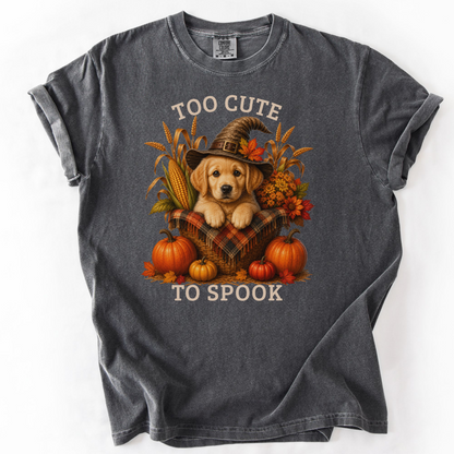 Golden Retriever Halloween Shirt, Too Cute To Spook Fall Dog Lover Tee