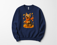 Load image into Gallery viewer, Yorkshire Terrier Fall Sweatshirt, Dog Lover Autumn Shirt, Cute Pet Apparel, Cozy Fall Dog Fashion, Gifts for Dog Owners
