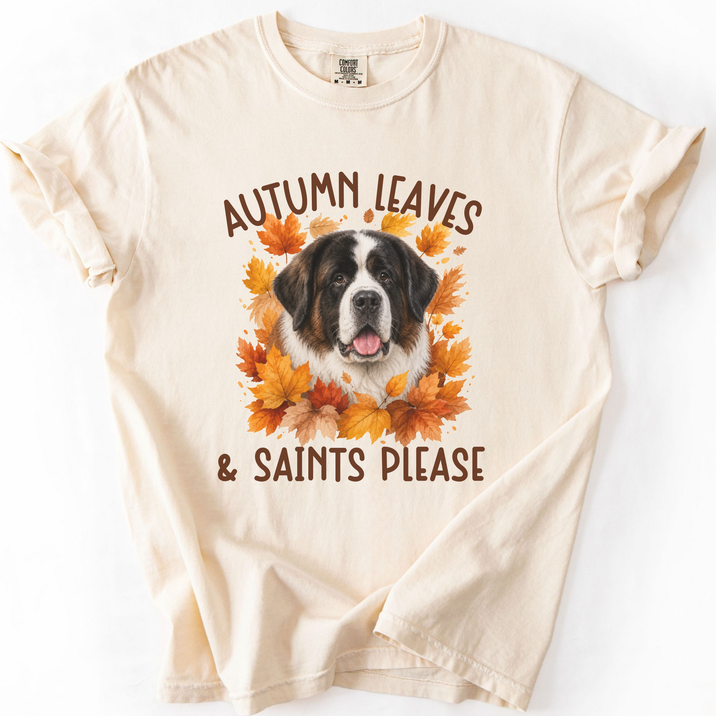 Custom Pet Photo Autumn Leaves Tee