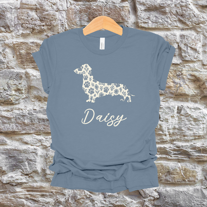 Personalized Dachshund Toile Dog Paw Shirt