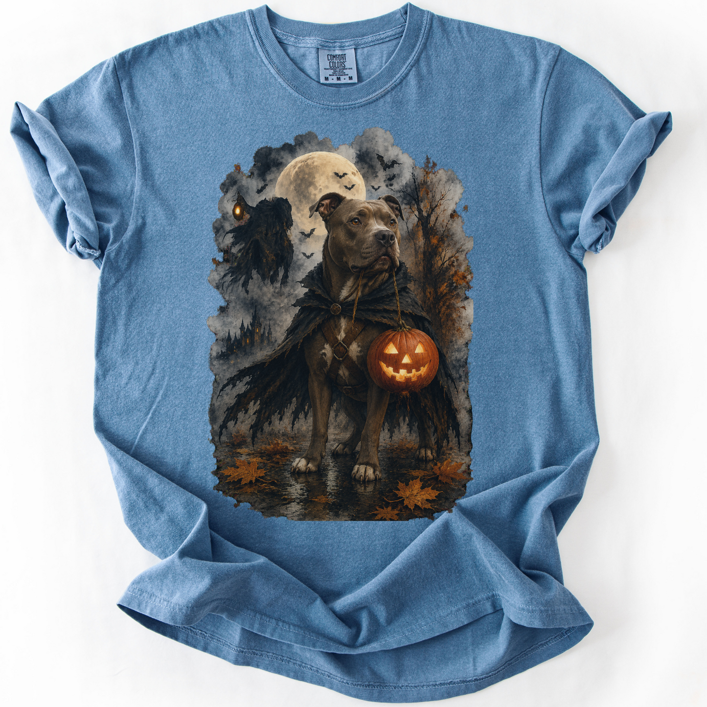 Pitbull Headless Horseman Inspired Halloween Comfort Colors Shirt