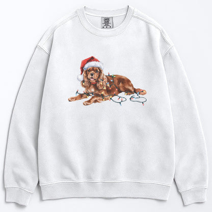Ruby Cavalier Christmas Lights Sweatshirt