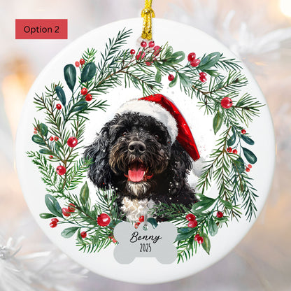 Personalized Portuguese Water Dog Christmas Ornament