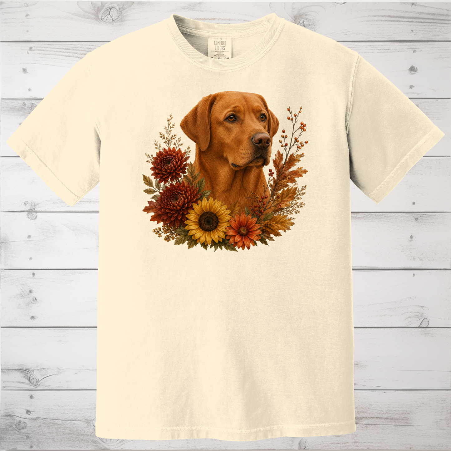 Fox Red Labrador Autumn Floral Shirt