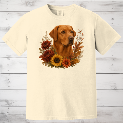 Fox Red Labrador Autumn Floral Shirt