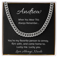 Load image into Gallery viewer, Funny Personalized Message Card Necklace – Flirty Couple Gift