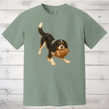 Cavalier King Charles Spaniel Football Sweatshirt – Blenheim, Ruby or Tri-Color Dog Lover Gift