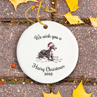 Load image into Gallery viewer, Christmas Greyhound Ornament, Christmas Lights Dog Keepsake
