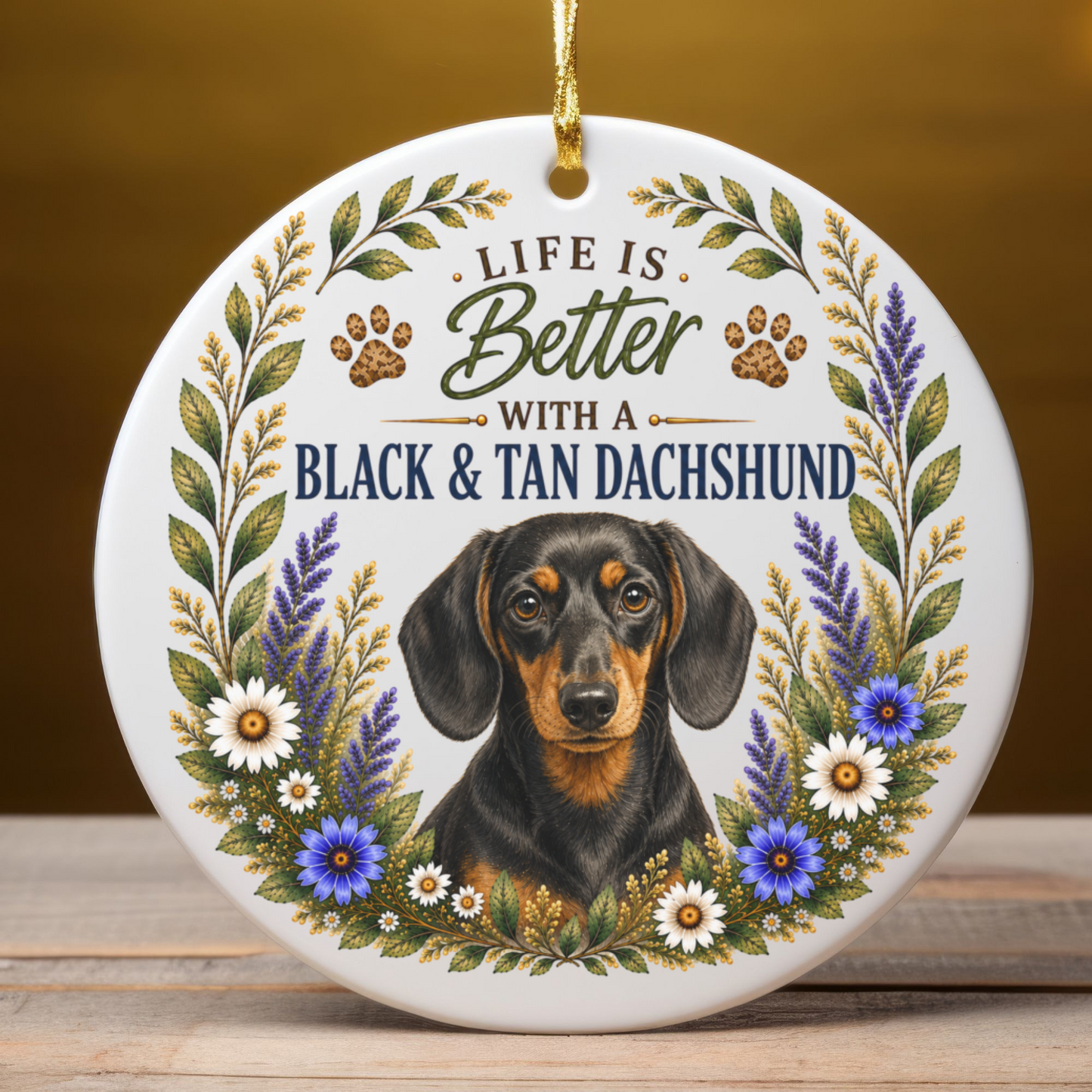 Black and Tan Dachshund Ornament, Doxie Lover Gift, Dachshund Mom Gift, Dog Keepsake