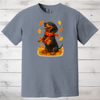 Load image into Gallery viewer, Dachshund Fall Shirt, Cute Dog Sweater, Autumn Dog Lovers Gift, Fall Sweatshirt with Dog, Cozy Fall Dog Shirt, Dog in Leaves, Gift For Dog Moms
