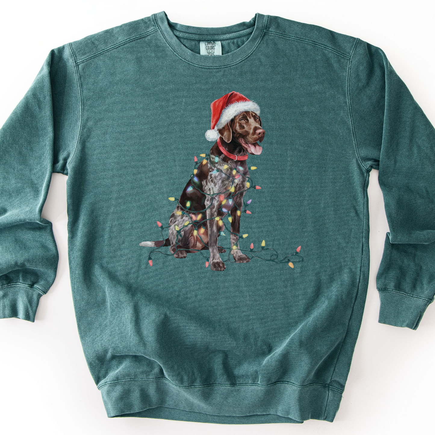 German Shorthaired Pointer Christmas Lights Sweatshirt