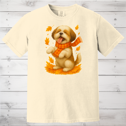 Shih Tzu Fall Shirt, Dog Lover Autumn Sweater, Cozy Pet Apparel, Cute Dog Fall Gift, Seasonal Dog Fashion, Shih Tzu Autumn Wear