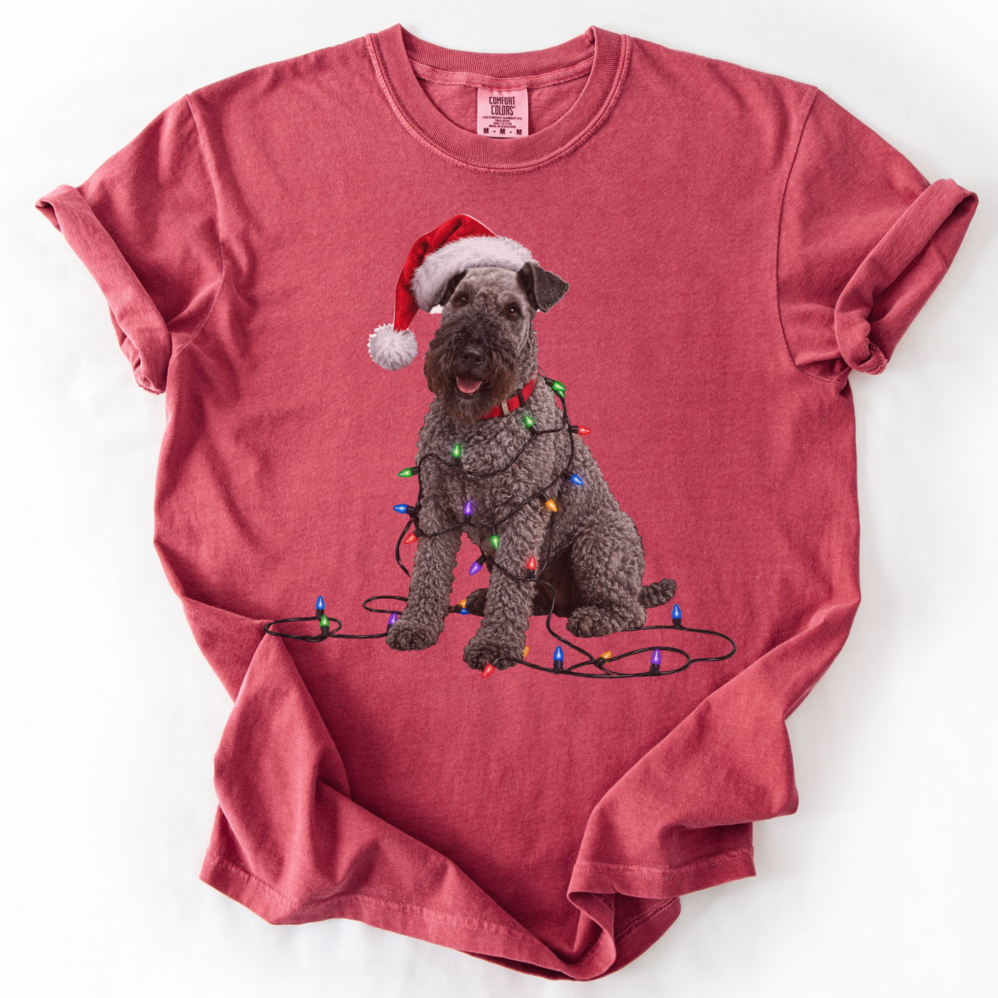 Kerry Blue Terrier Christmas Lights Shirt