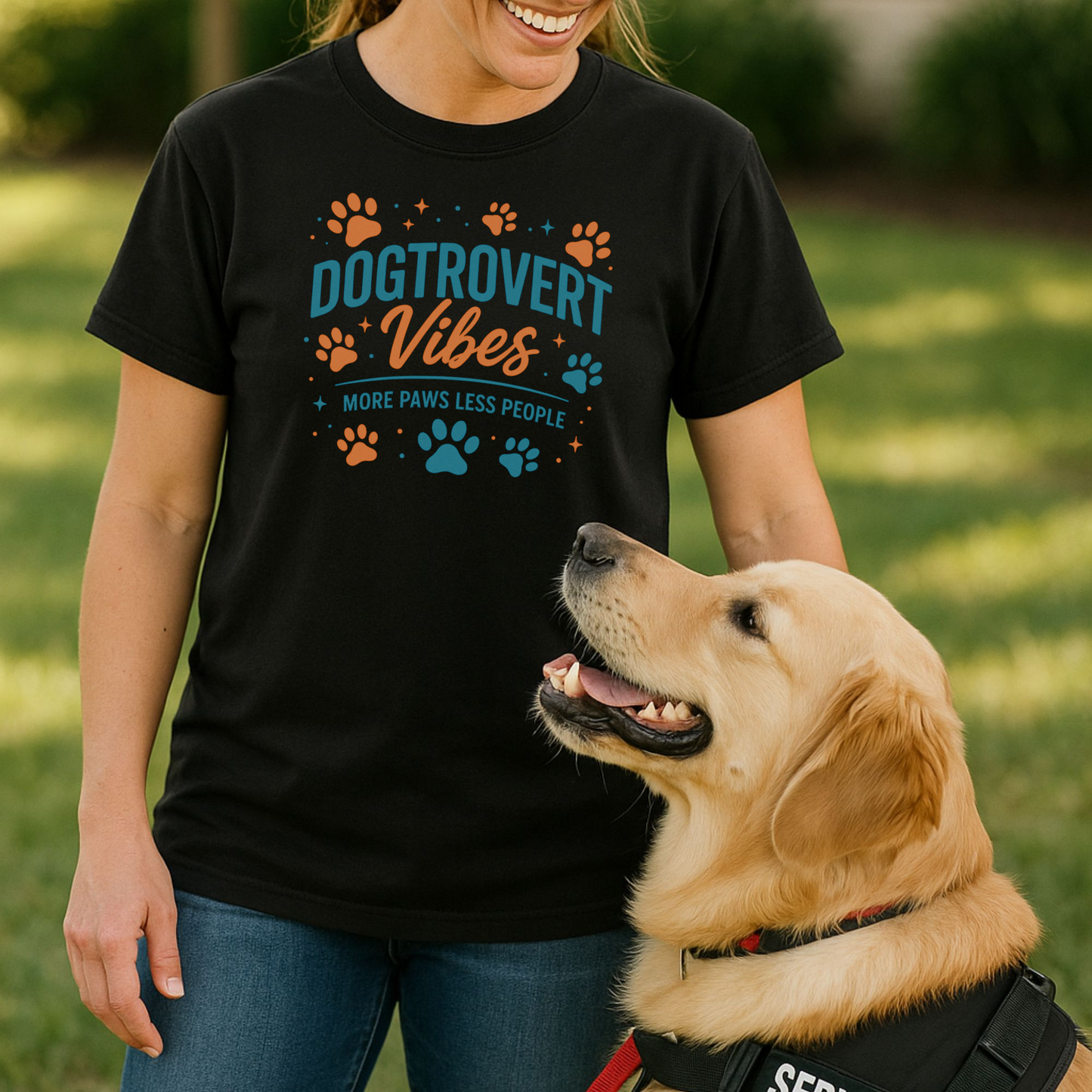 Funny Dogtrovert Vibes Retro Dog Lover Shirt