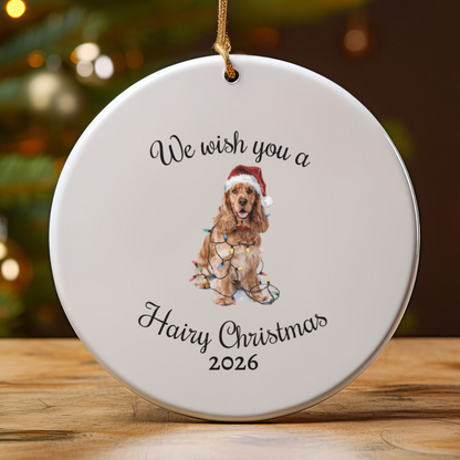 Cocker Spaniel Ornament, Personalized Christmas Keepsake