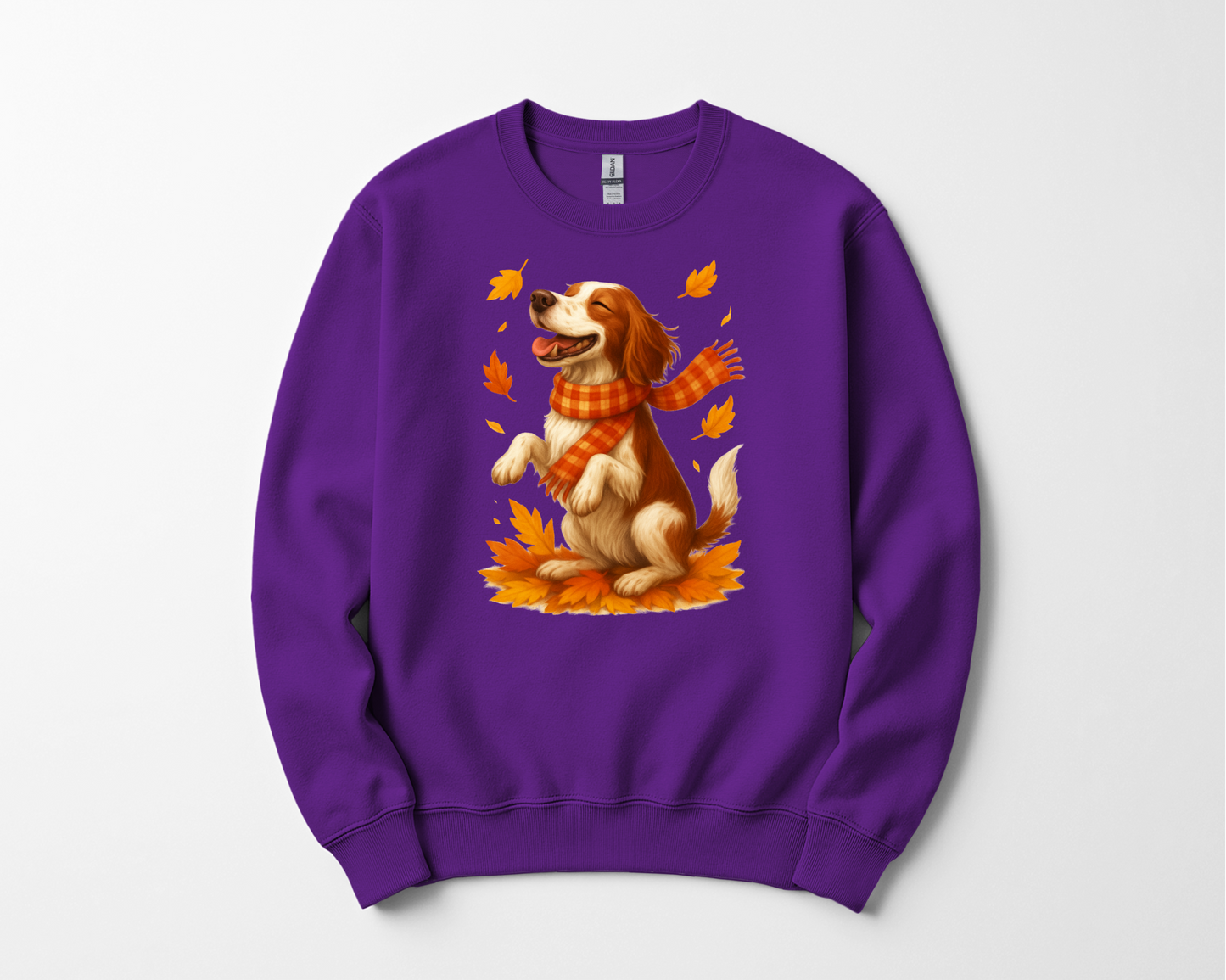 Springer Spaniel Fall Sweatshirt, Cozy Autumn Dog Sweatshirt, Dog Lover Fall Apparel, Cute Dog Autumn Outfit, Fall Dog Shirt