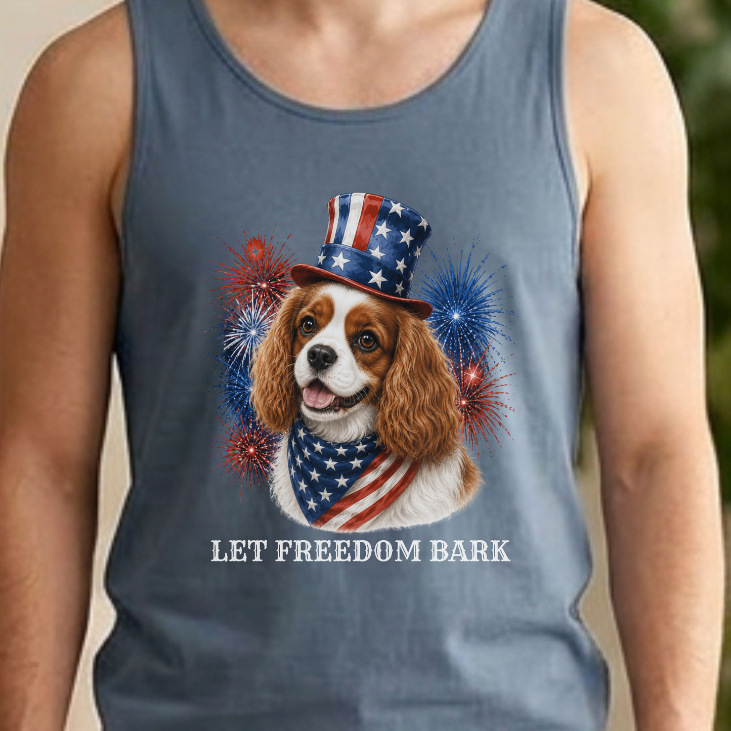 Patriotic Blenheim Cavalier Tank Top