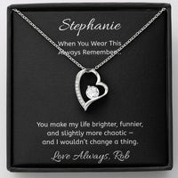 Load image into Gallery viewer, Personalized Heart Necklace with Message Card