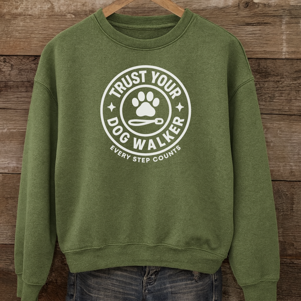 Dog Walker Hoodie, Pet Lover Sweatshirt, Cozy Funny Gift for Dog Walkers, Unisex Apparel, Step Counter Sweater