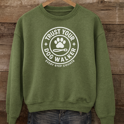 Dog Walker Hoodie, Pet Lover Sweatshirt, Cozy Funny Gift for Dog Walkers, Unisex Apparel, Step Counter Sweater