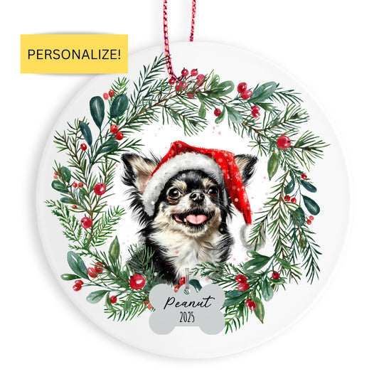 Personalized Chihuahua Christmas Ornament