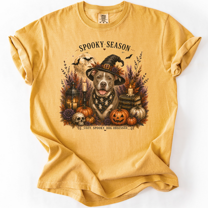 Pit Bull Spooky Season Dog Mom Halloween Shirt