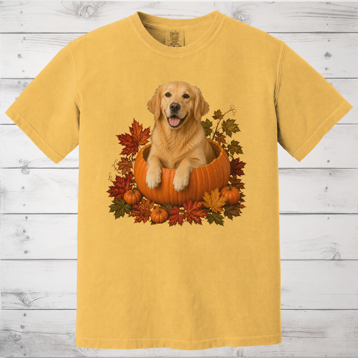 Golden Retriever Pumpkin Shirt