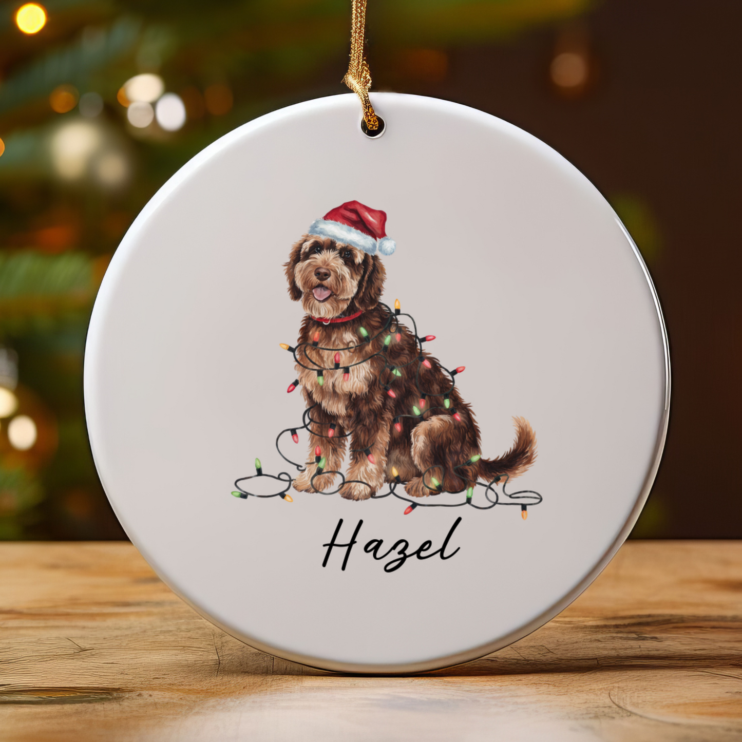 Portuguese Water Dog Ornament, Personalized Pet Keepsake