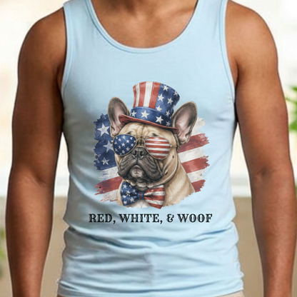 Patriotic French Bulldog Tank Top