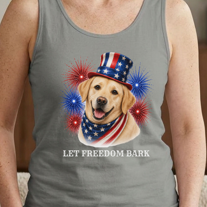Patriotic Yellow Lab Tank Top