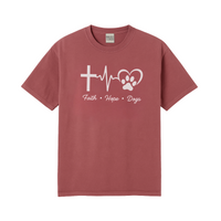 Load image into Gallery viewer, Faith Hope Dogs Comfort Colors Shirt
