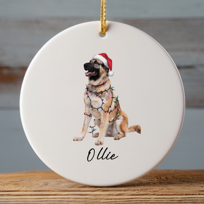 Personalized Anatolian Shepherd Christmas Ornament, Dog Lover Holiday Pet Keepsake