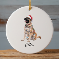Load image into Gallery viewer, Personalized Anatolian Shepherd Christmas Lights Ornament
