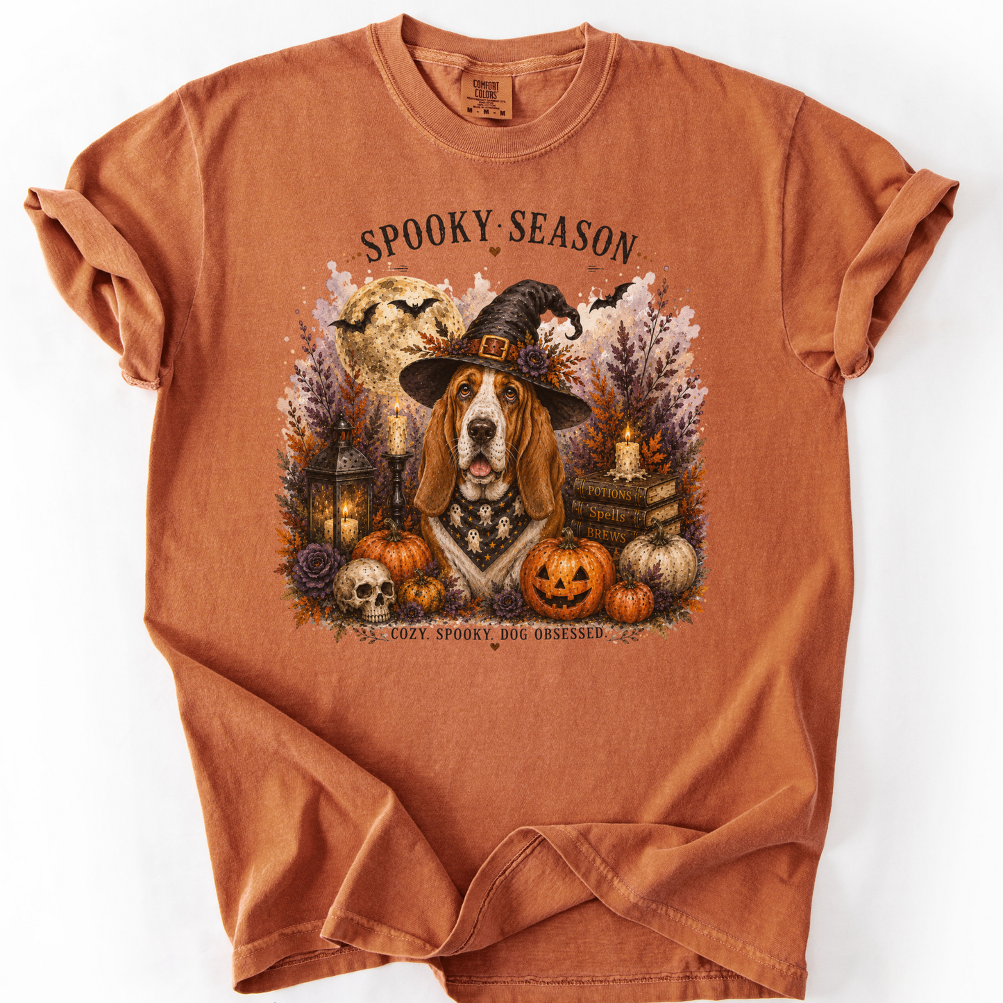 Basset Hound Spooky Season Dog Mom Halloween Shirt