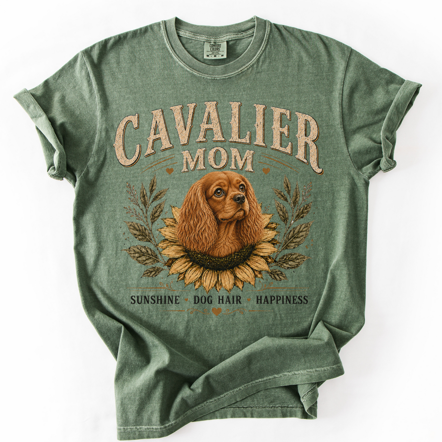 Ruby Cavalier Mom Sunflower Shirt