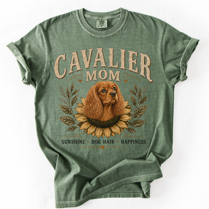Ruby Cavalier Mom Sunflower Shirt